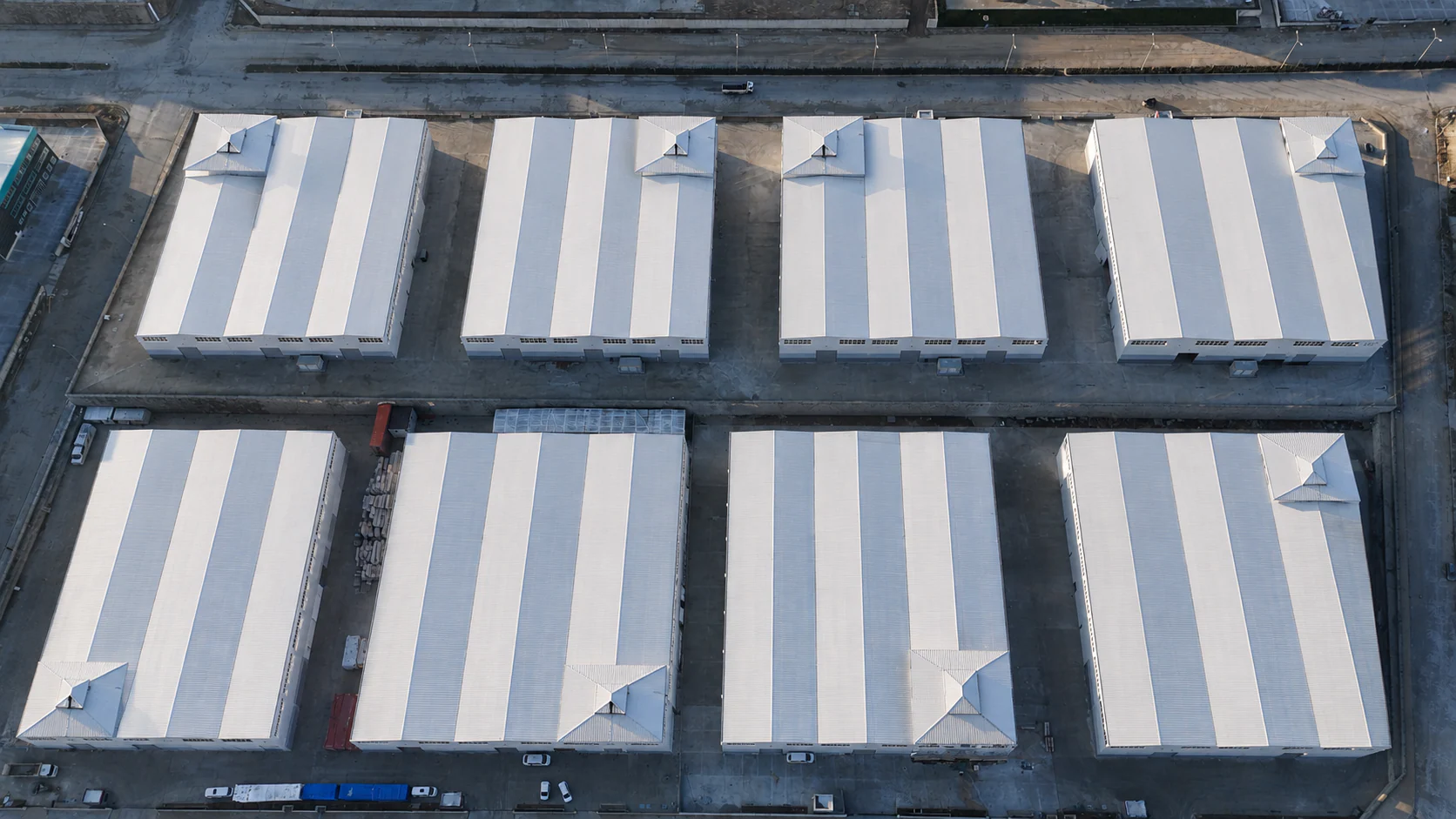 Başkent OSB üretim yapıları üstten görünümü