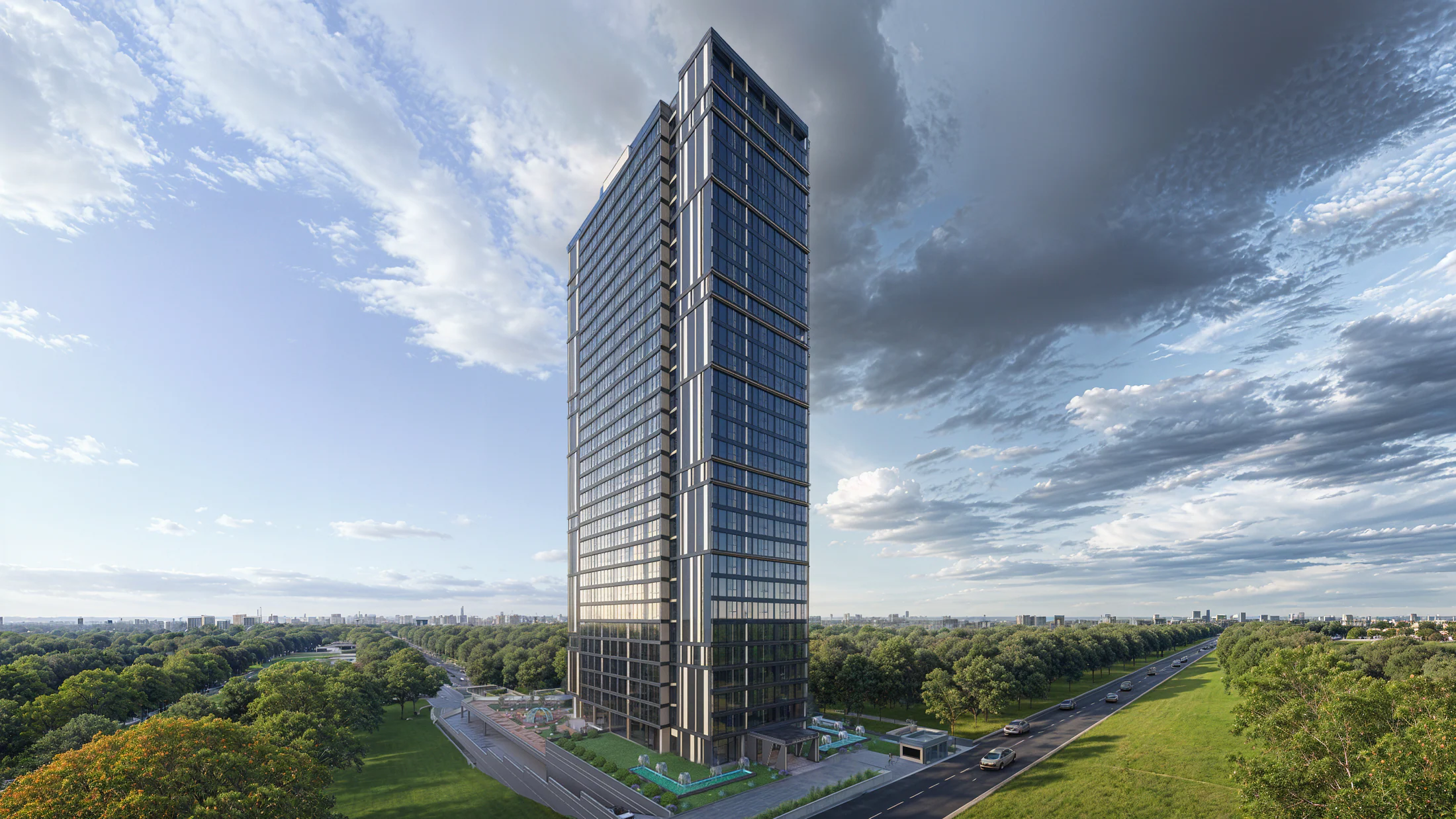İncek Premium Residence bulvar perspektifi
