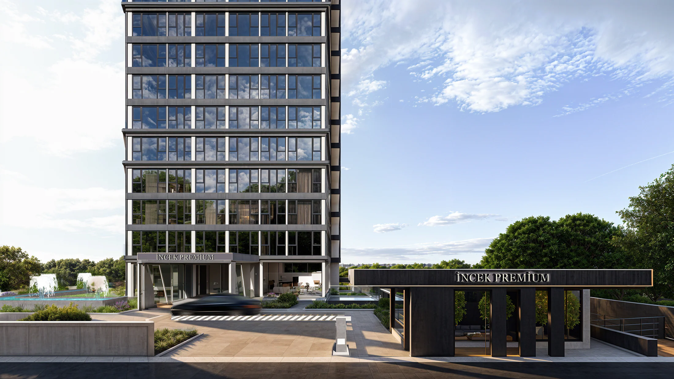 İncek Premium Residence giriş cephesi